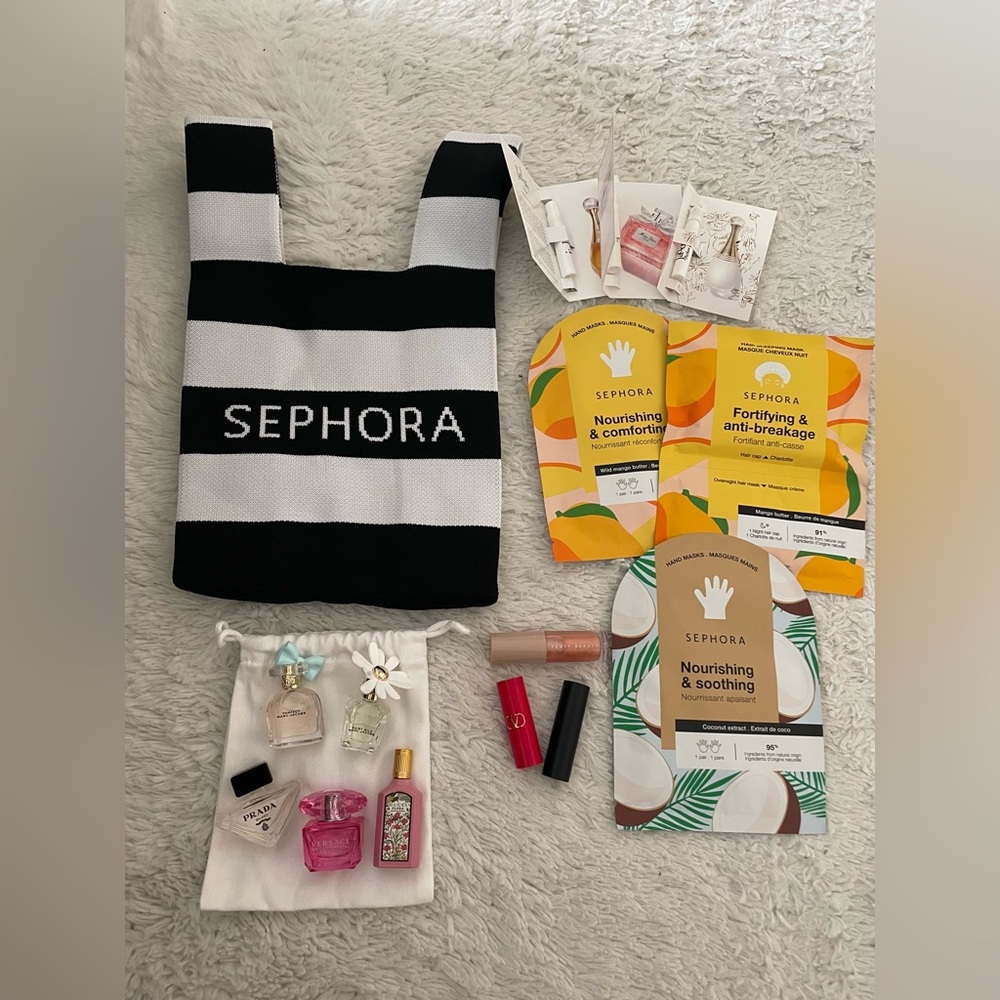 Sephora mini knit tote bag bundle
